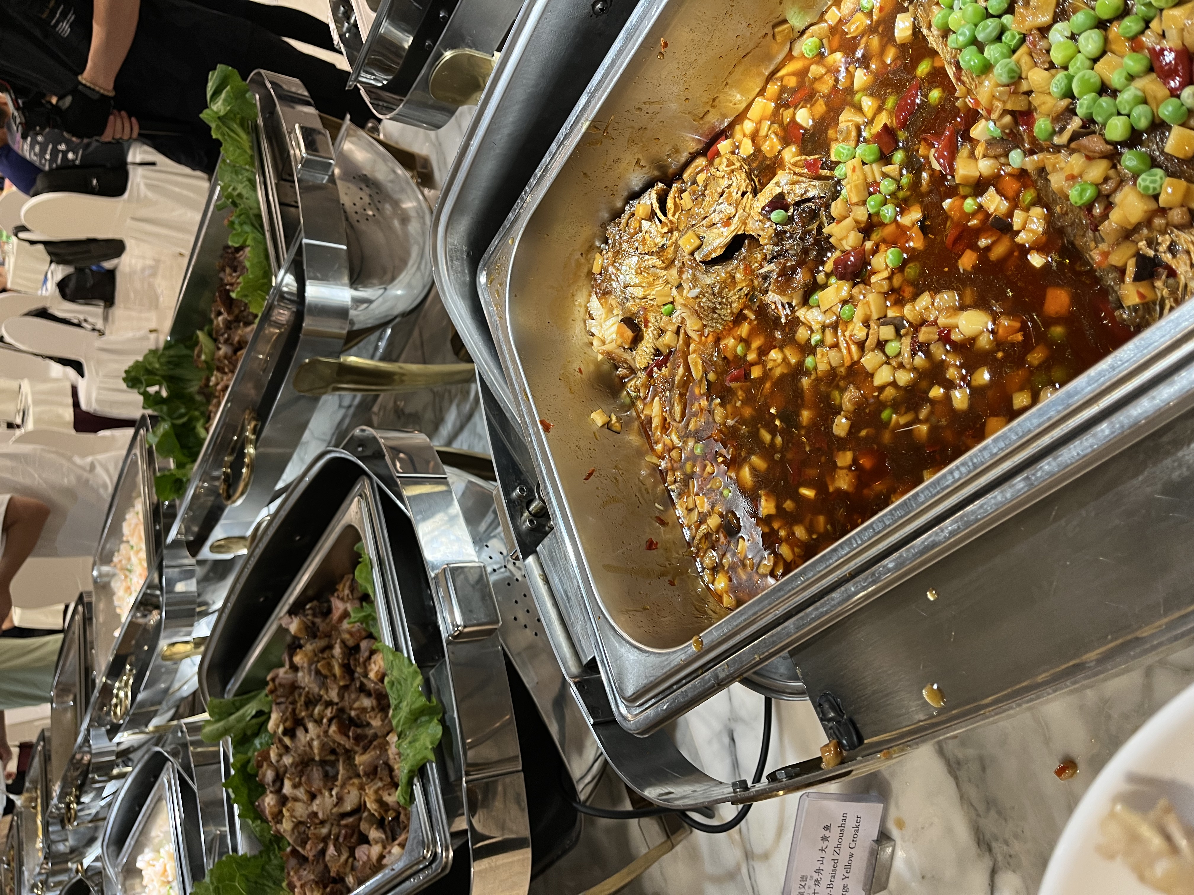 Conference buffet yellow croaker dish