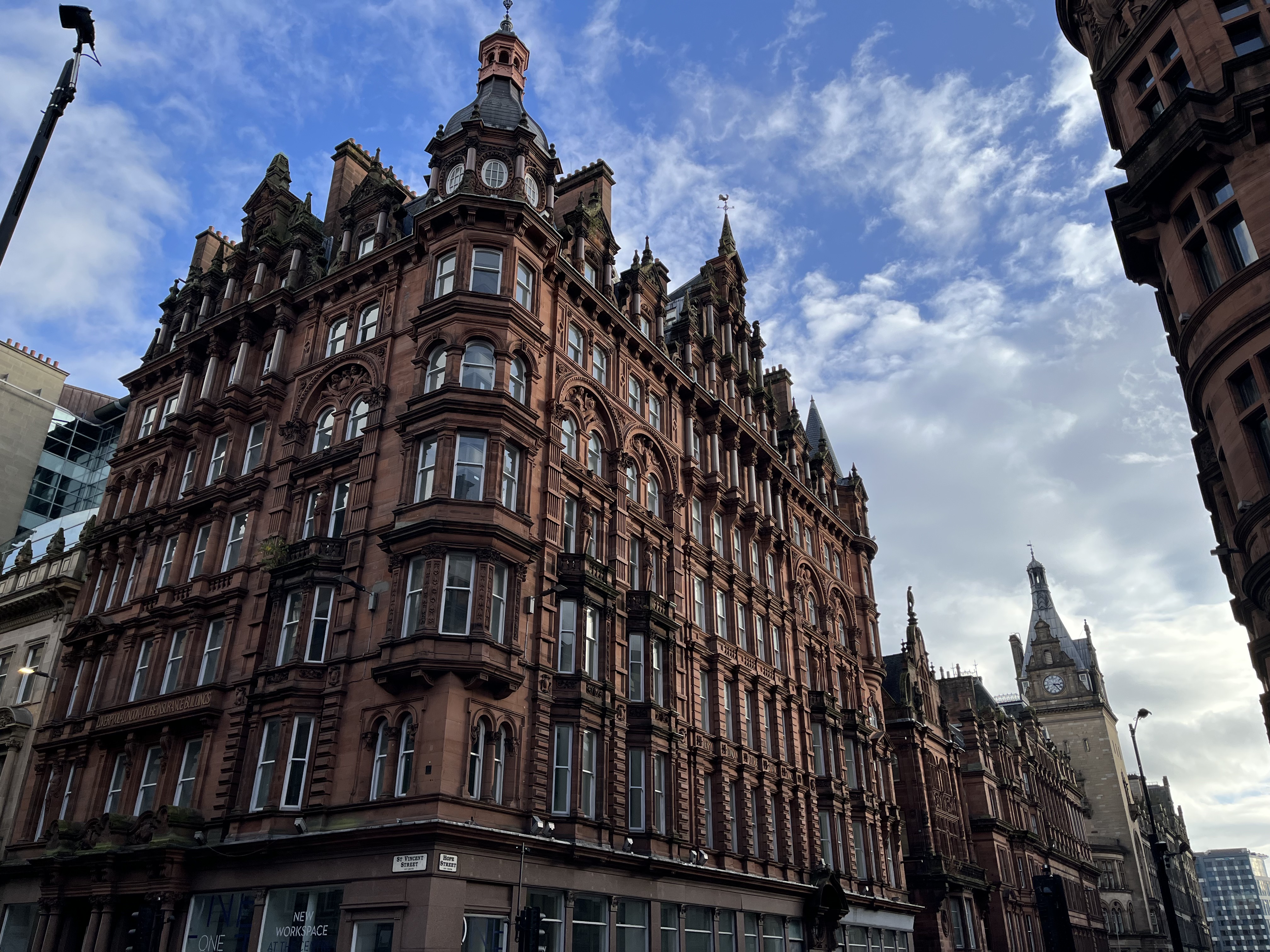 Red sandstone building in Glasgow